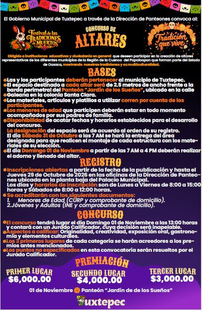 Convocatoria Concurso de Altares Tradición que Vive